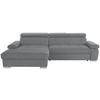 Kutna Garnitura Perry - siva/srebrne boje, Design, tekstil/drvo (183/292cm) - Modern Living