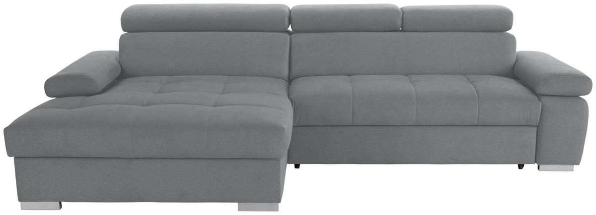 Kutna Garnitura Perry - siva/srebrne boje, Design, tekstil/drvo (183/292cm) - Modern Living