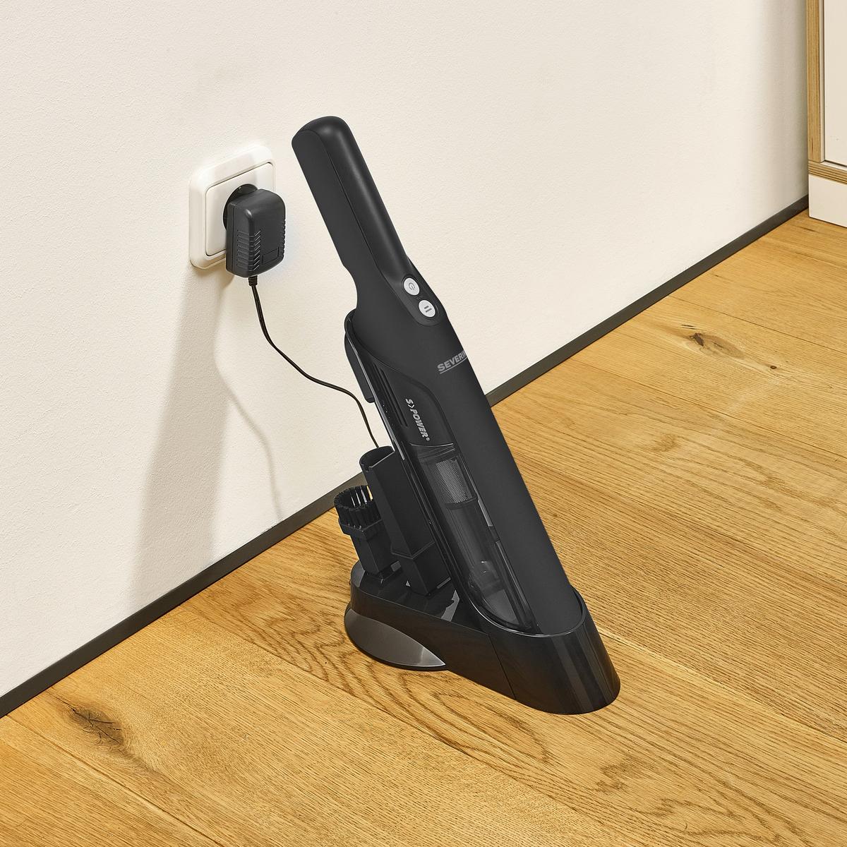 AKUMULATOROWY ODKURZARZ RĘCZNY HV9589 - czarny, Basics, tworzywo sztuczne (42,5/7/6,5cm) - Severin