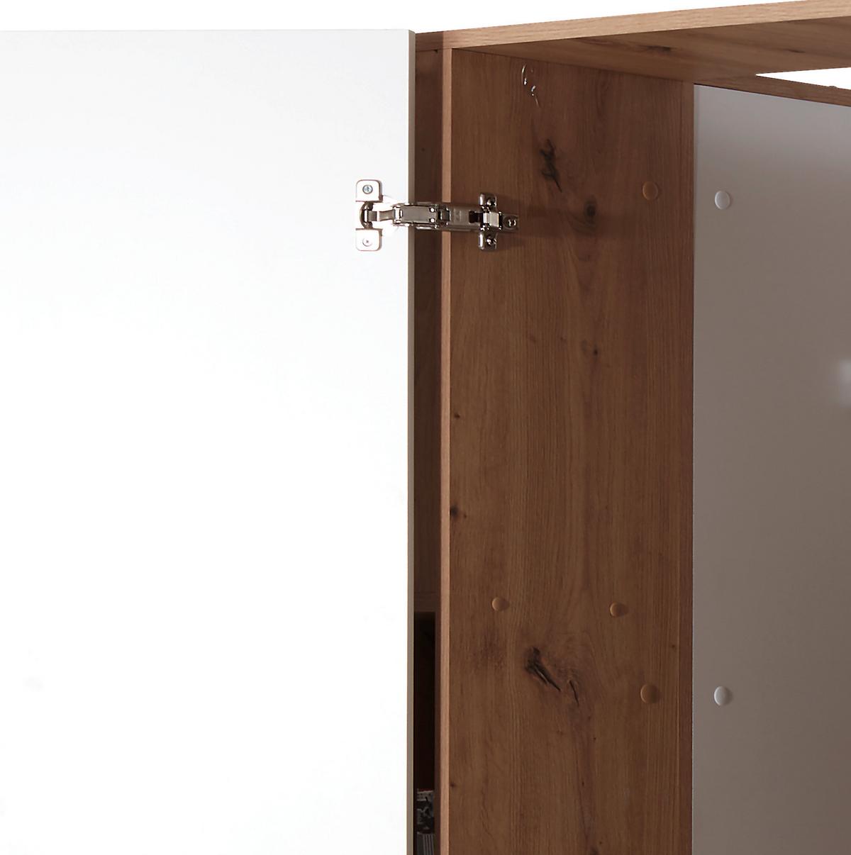 Ormar Kutni Box - bijela/hrast Artisan, Moderno, drvni materijal (120/205/150cm) - Modern Living