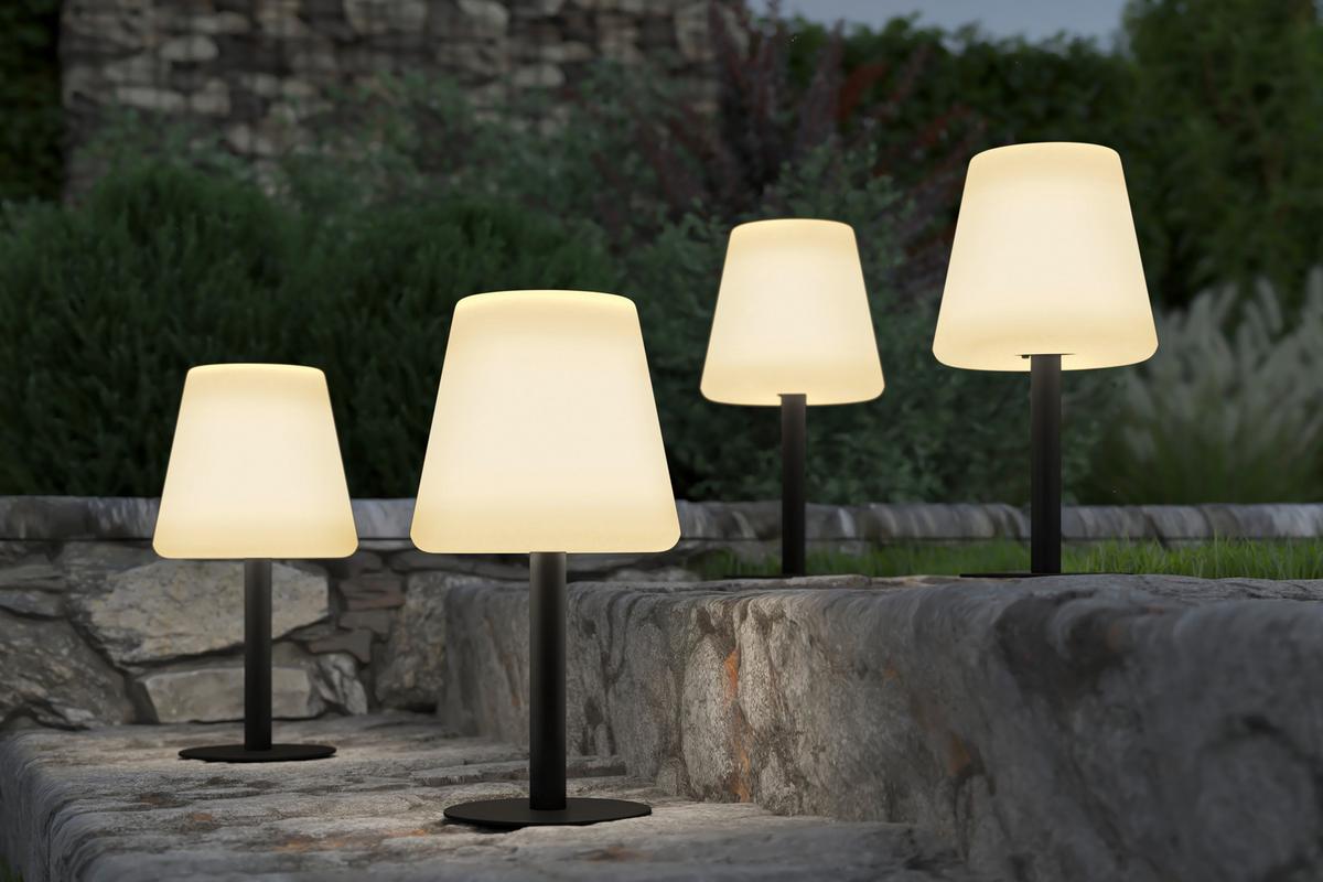 Solarleuchte Giu Weiß max. 4 Watt - Weiß, KONVENTIONELL, Kunststoff/Metall (15,5/31cm) - Modern Living