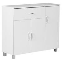 Komoda Jarry - siva/barve aluminija, Konvencionalno, leseni material (90/75/30cm) - MID.YOU