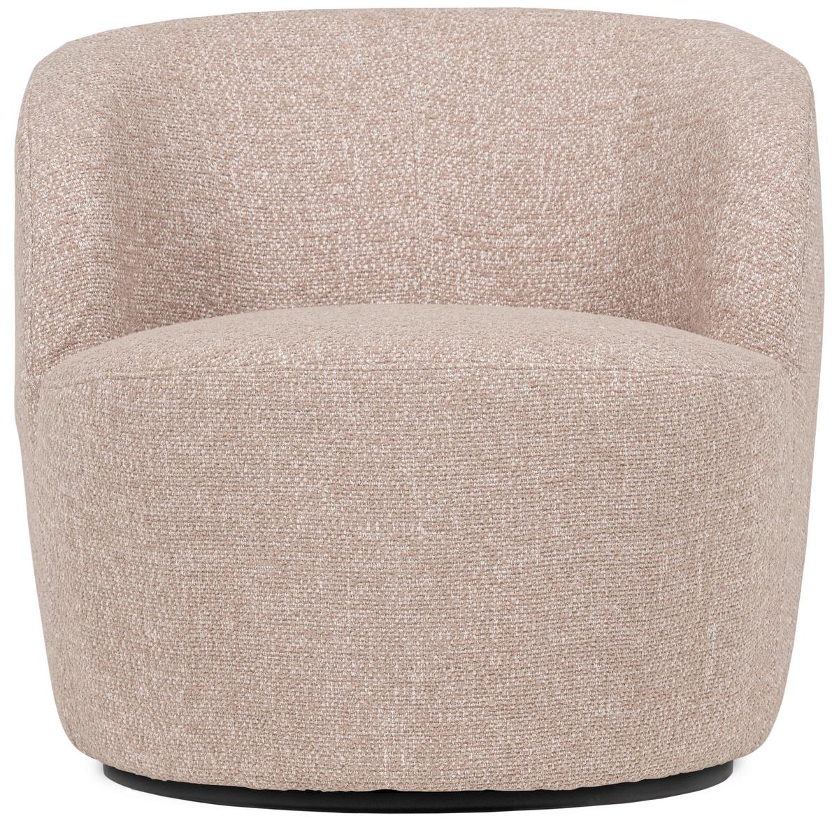 Cocktailsessel Serra Naturfarben - Schwarz/Naturfarben, Design, Kunststoff/Textil (70/68/77cm) - Livetastic