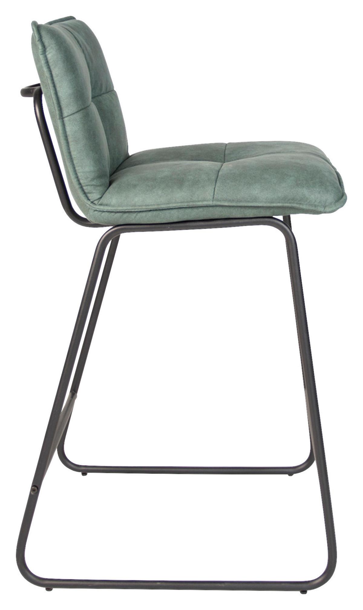 Barhocker-Set Jeremy 2er-Set ca. 44x87 cm Grün - Schwarz/Mintgrün, KONVENTIONELL, Textil/Metall (44/87/50cm) - MID.YOU