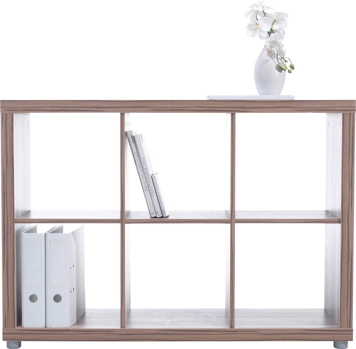 Raumteiler Eichefarben - Eichefarben/Alufarben, Holzwerkstoff (117/84/35cm) - Mömax