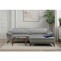 Canapea BONN - gri, Modern, lemn/metal (262/79/170cm)
