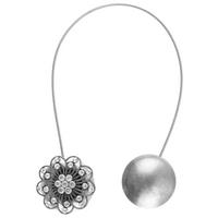 Dekorativni Kavelj Za Zaveso Sparkles - srebrne barve, Romantika, kovina (4cm) - Modern Living