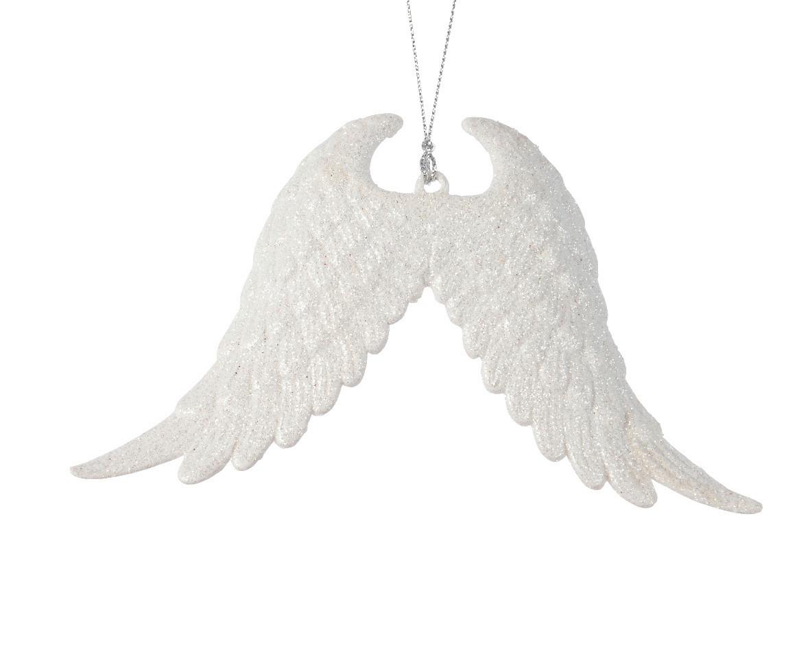 Aripi de înger decorative Silver Blush - alb, plastic (2/16/10cm)