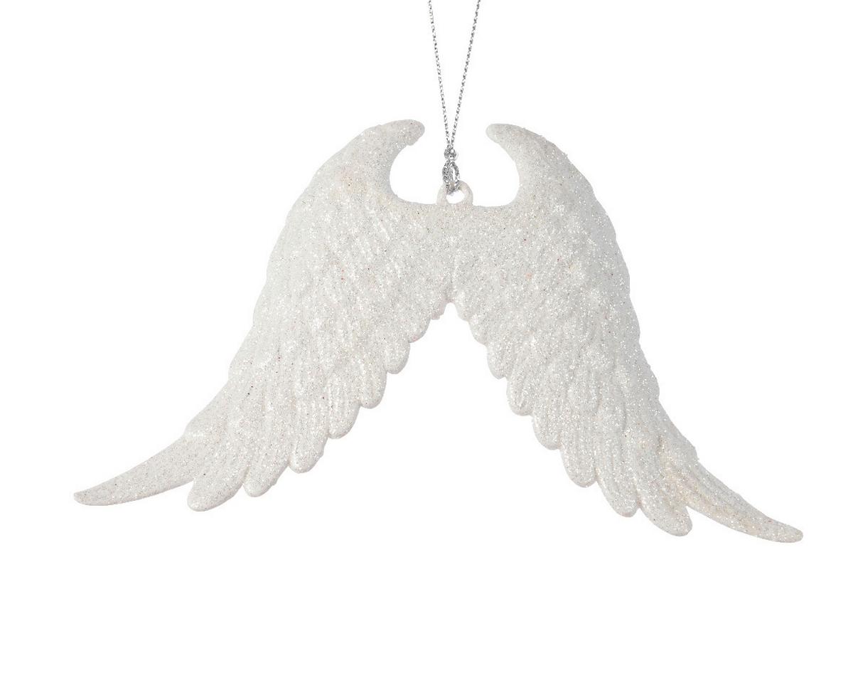 Aripi de înger decorative Silver Blush - alb, plastic (2/16/10cm)
