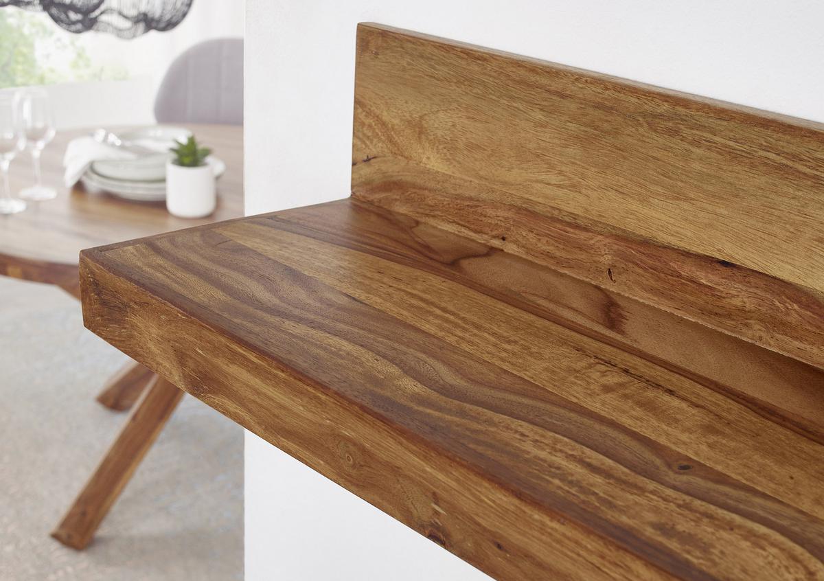 Wandregal in Sheeshamfarbe 'Mumbai' - Sheeshamfarben, MODERN, Holz (110/17/24cm) - MID.YOU