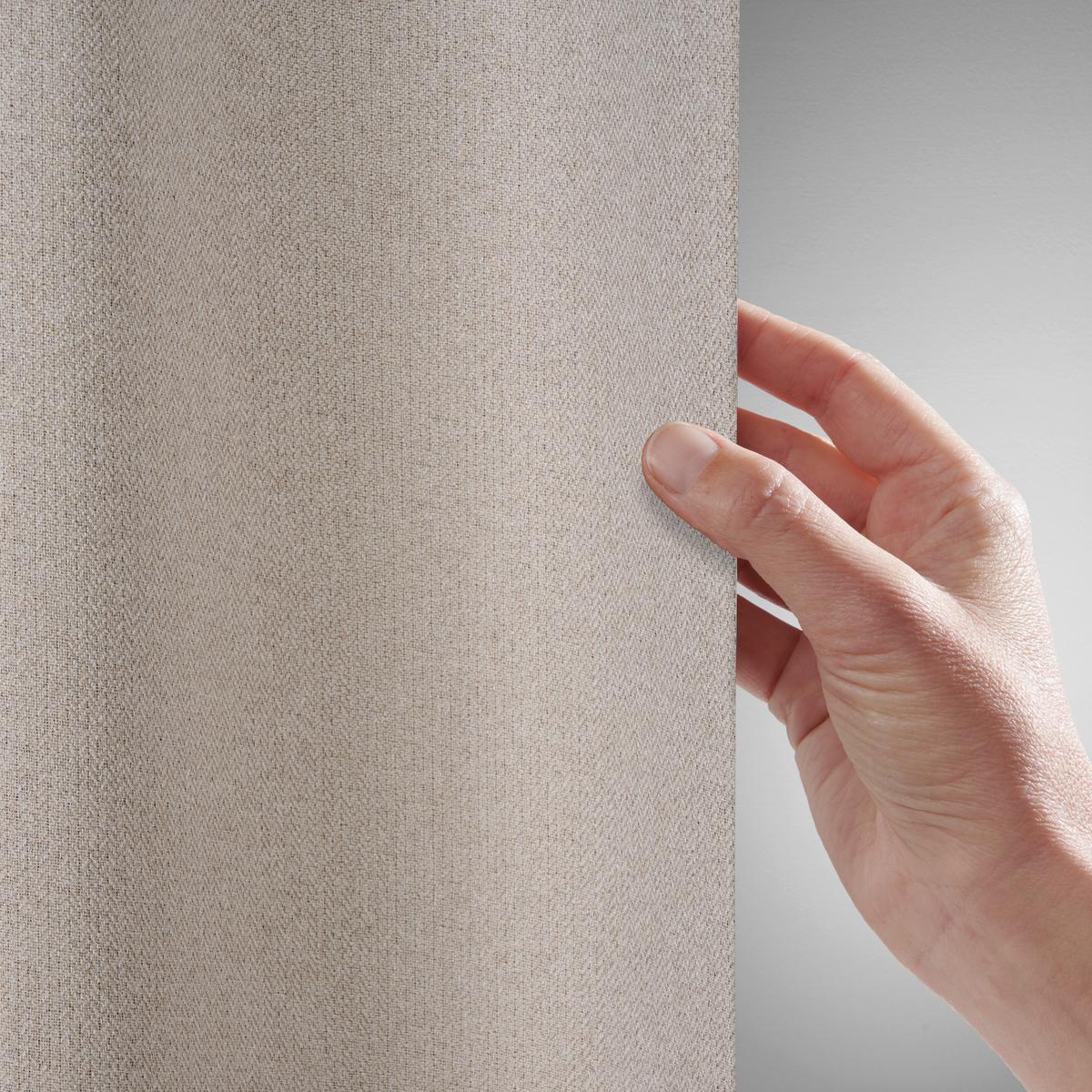 Verdunkelungsvorhang Allan Beige ca. 135x255cn - Beige, ROMANTIK / LANDHAUS, Textil (135/255cm) - Premium Living
