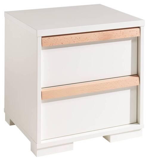 NACHTSCHRANK London B: 48,1 cm Weiß - Buchefarben/Weiß, MODERN, Holz/Holzwerkstoff (48,1/48,8/40cm) - MID.YOU