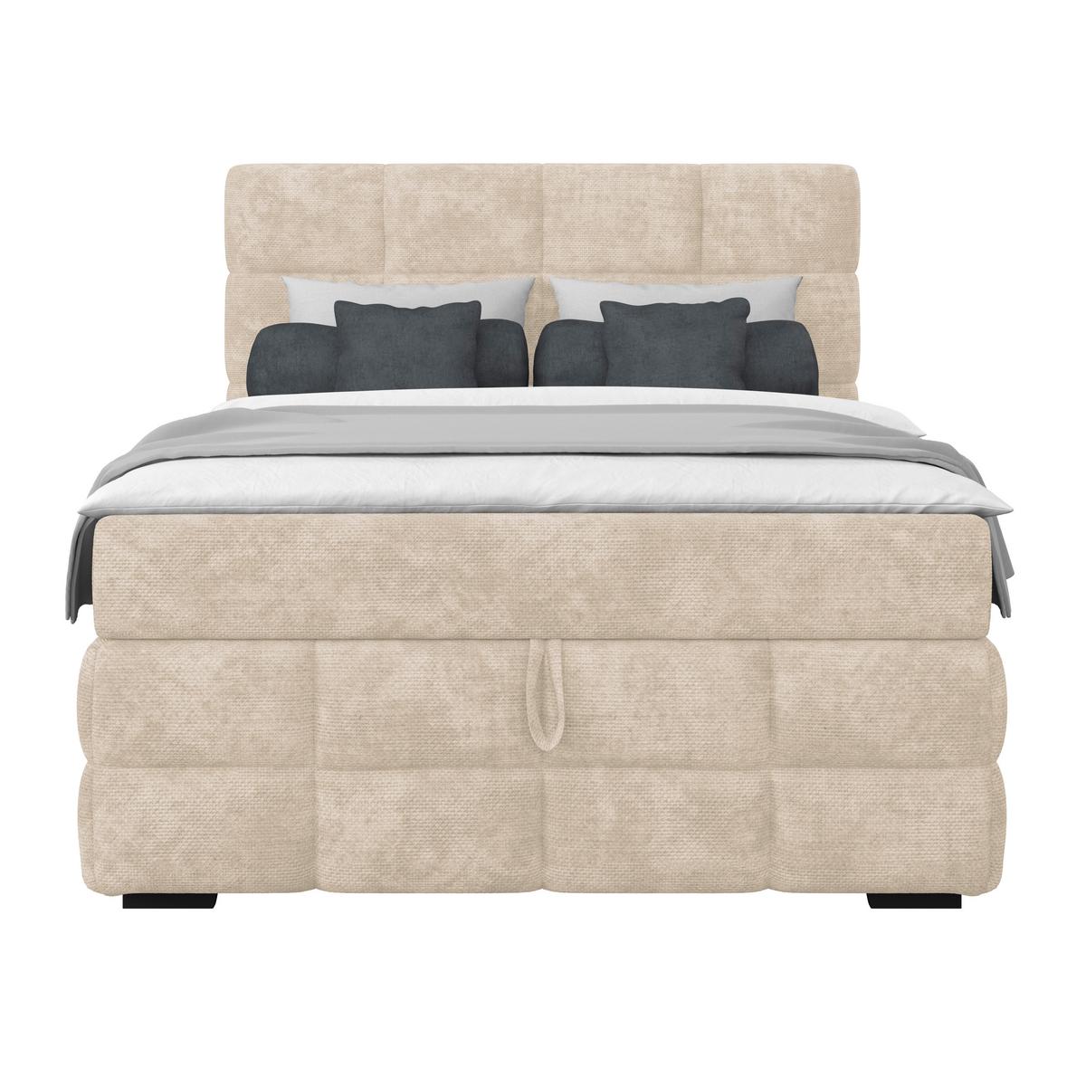 PAT BOX VEGA - alb/verde, Trend, lemn/textil (140/200cm) - Modern Living