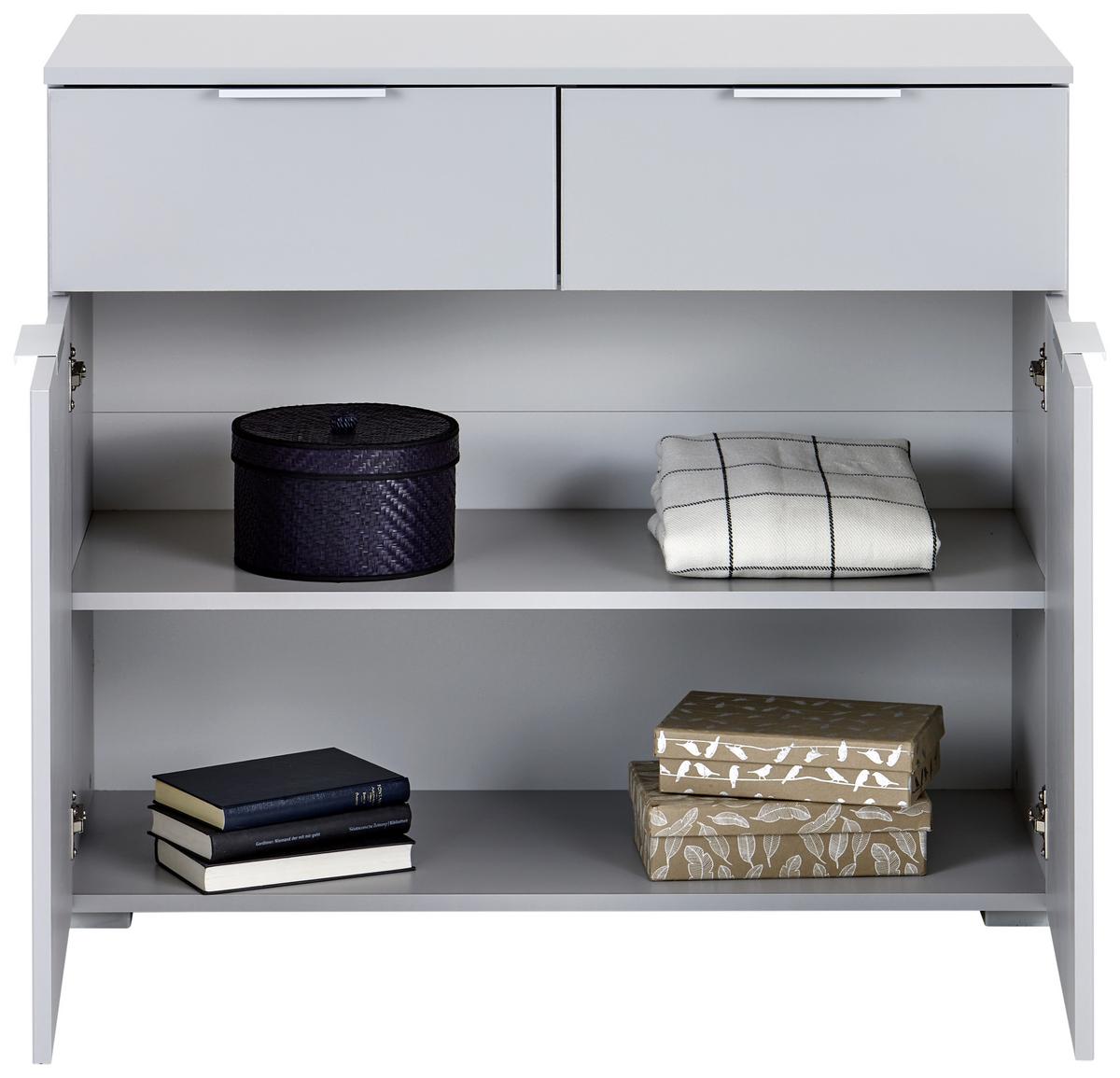 Komoda Alabama - svijetlo siva/boje aluminija, Moderno, drvni materijal (93/81/42cm) - Modern Living