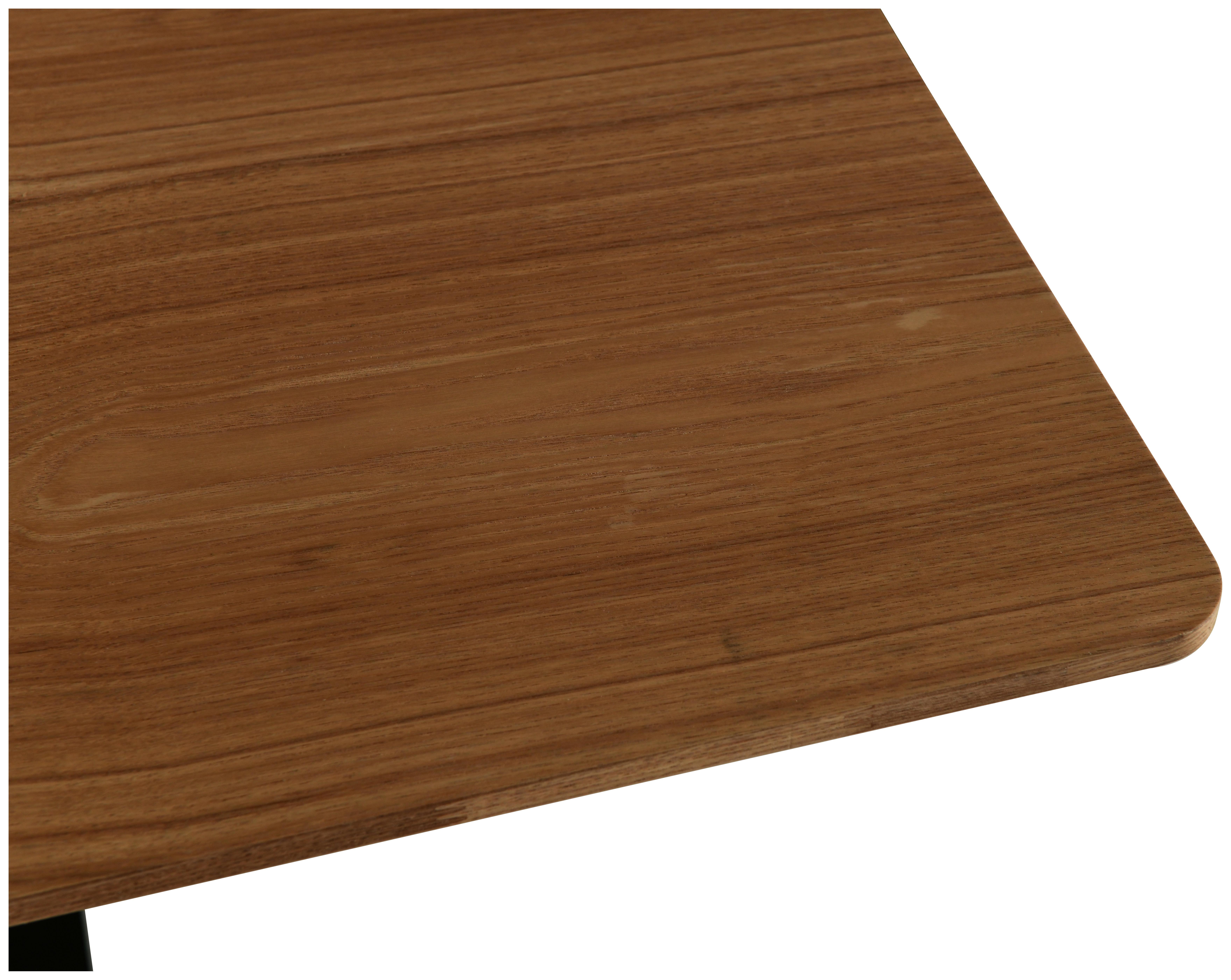 Jedilna Miza Joe, Barva Oreha, 160x90 - barva oreha/črna, Trendi, kovina/leseni material (160/75/90cm) - MID.YOU