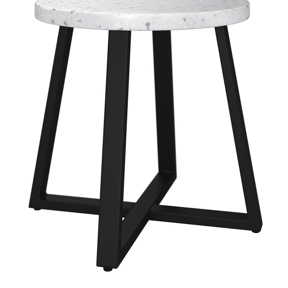 Balkonset Mathilda Dunkelgr. Metall/Outdoorstoff +Abdeckung - Dunkelgrau/Schwarz, MODERN, Kunststoff/Textil - Bessagi Garden