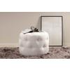 POUF BENJAMIN - Weiß, Design, Kunststoff/Textil (55/44/55cm) - Livetastic