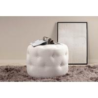 POUF BENJAMIN - Weiß, Design, Kunststoff/Textil (55/44/55cm) - Livetastic