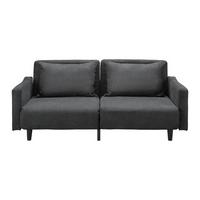 Schlafsofa Sandro Dunkelgrau Webstoff - Dunkelgrau/Schwarz, MODERN, Holz/Kunststoff (175/76/89cm) - Bessagi Home