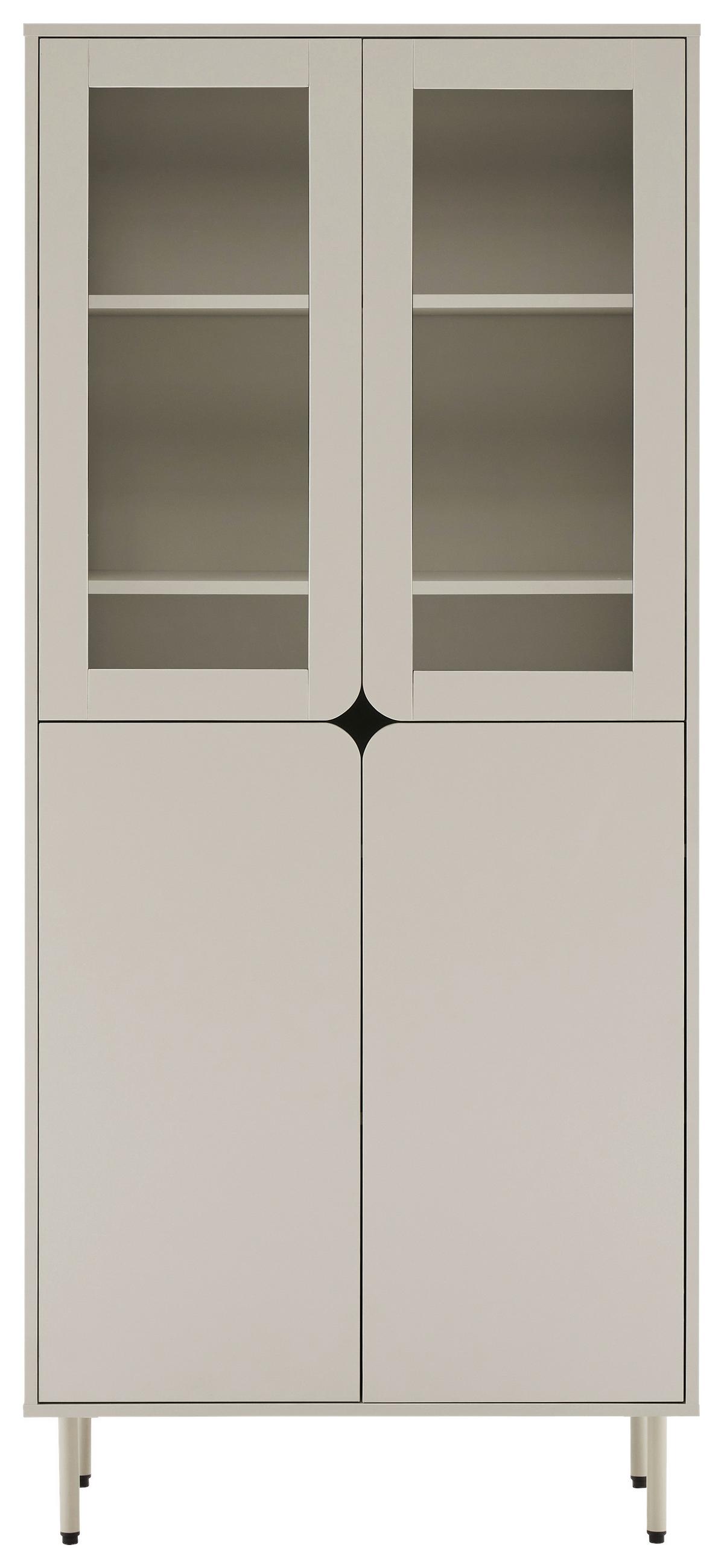 WITRYNA MIMI - szary jedwabisty, Design, materiał drewnopochodny/metal (80/186/35cm) - Xora