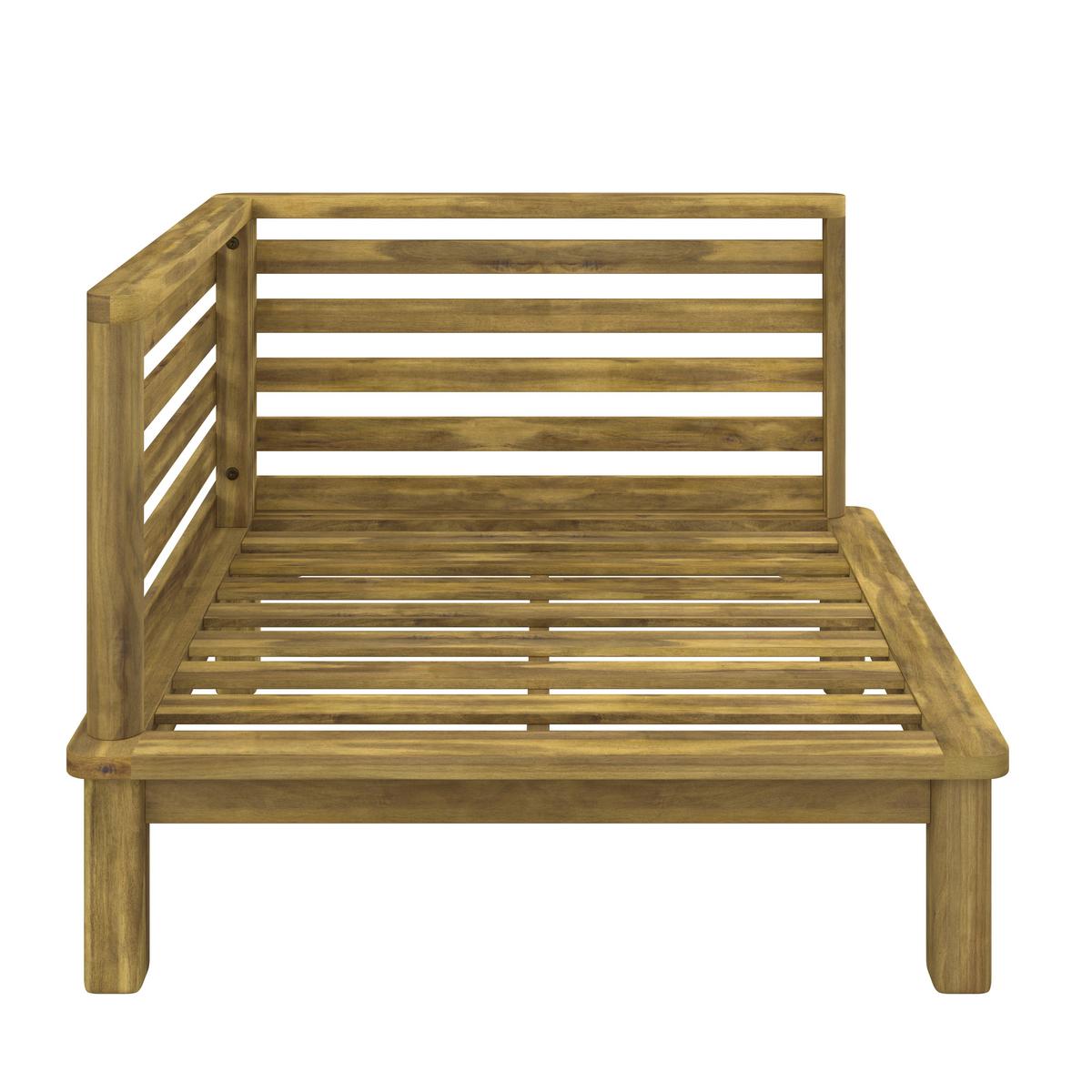 TARASOWY ELEMENT NAROŻNY LARIO - kolor akacjowy/greige, Natur, drewno (75/59/75cm) - Ambia Garden