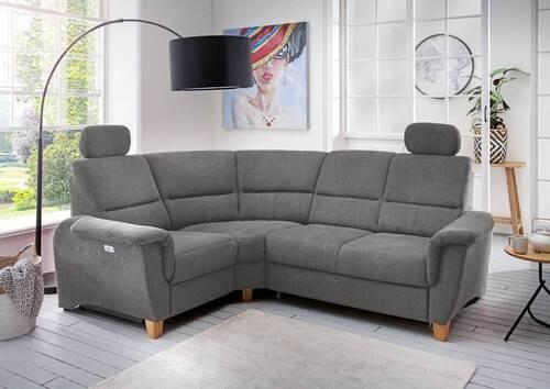 Wohnlandschaft Parole Dunkelgrau Struktur - Wildeiche/Dunkelgrau, KONVENTIONELL, Holz/Textil (186/237cm) - Livetastic