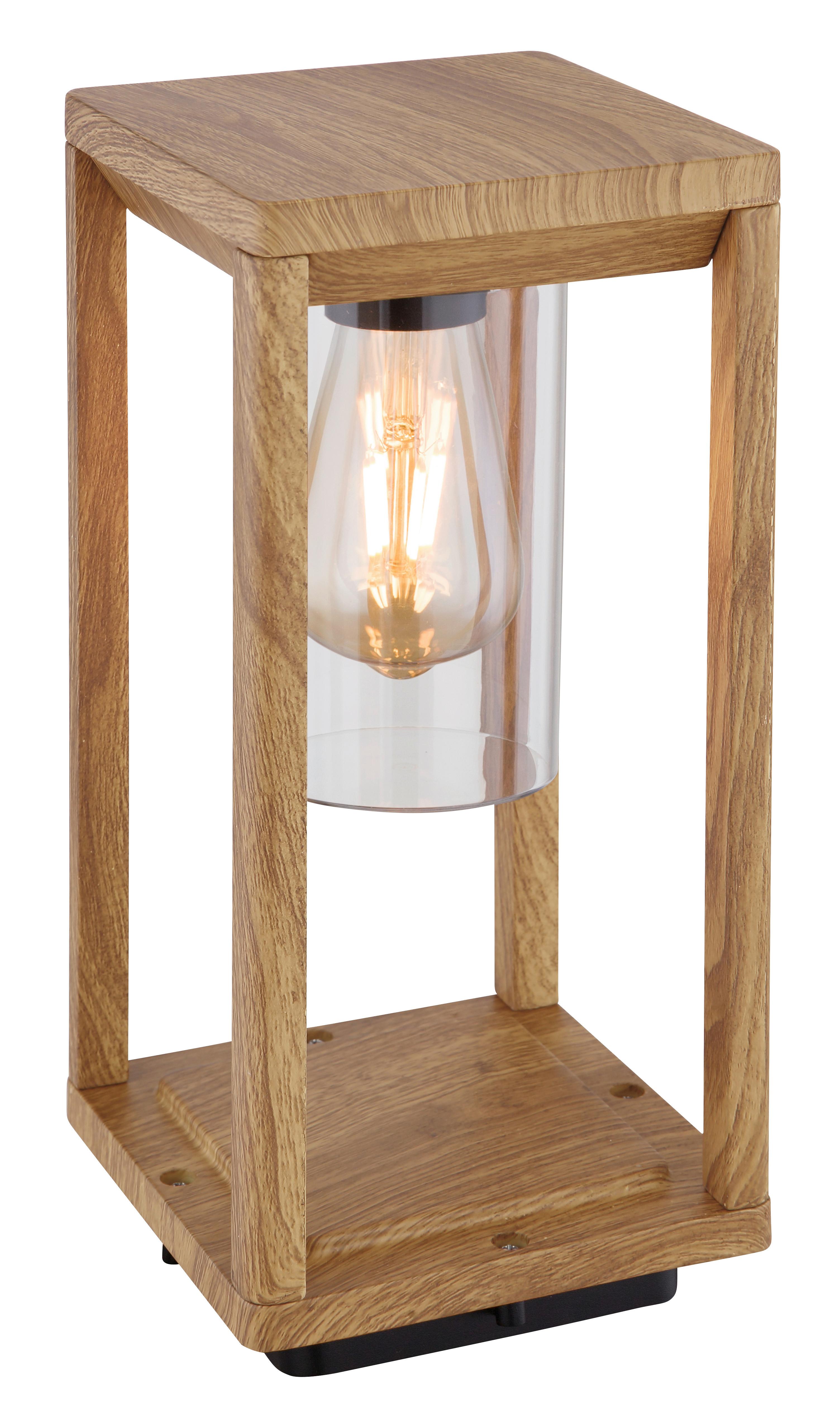 Vanjska Svjetiljka Candela Dekor Drva - prirodne boje/prozirno, Basics, metal/plastika (15/15/35cm) - Globo