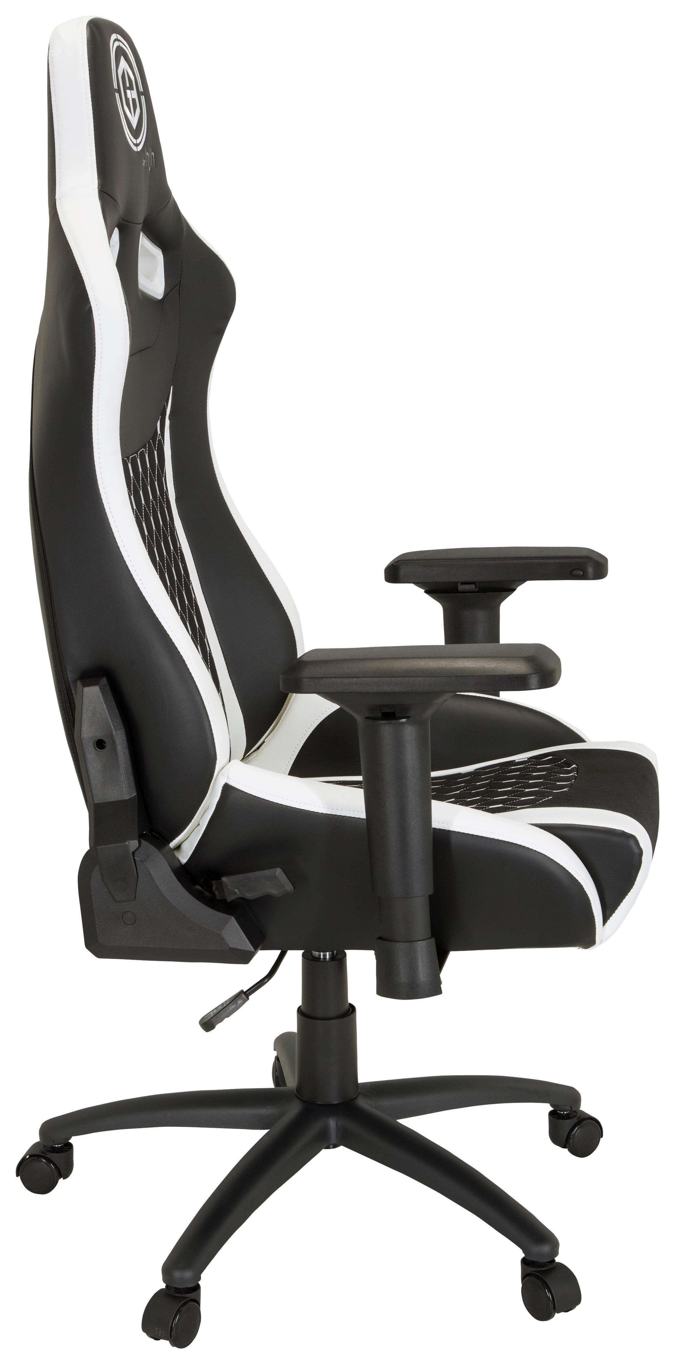Gaming Stol Gamebreaker Sx 04, Črna, Bela - črna/bela, Moderno, kovina/umetna masa (74/137/66cm) - MID.YOU