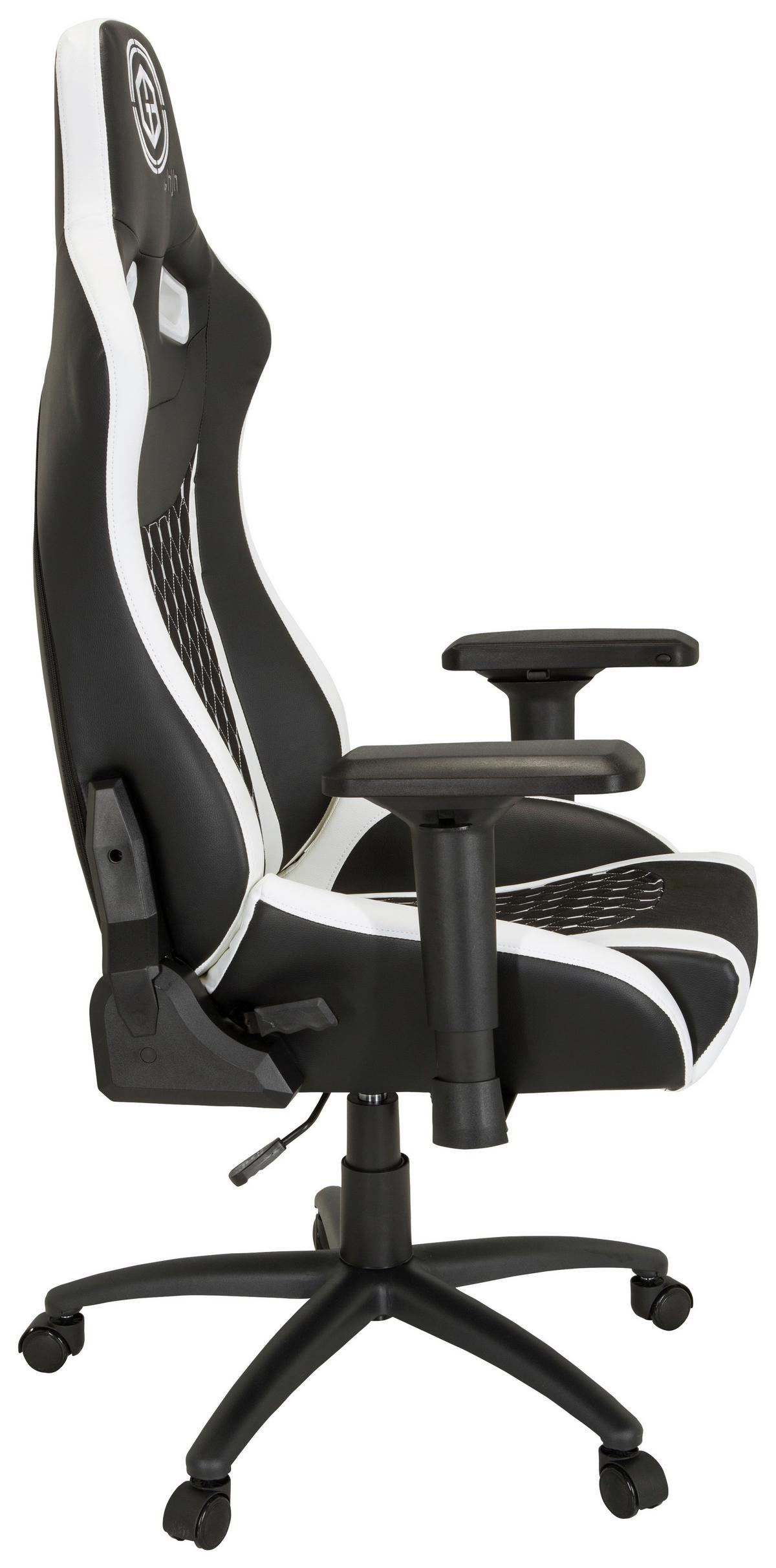 Gaming Stol Gamebreaker Sx 04, Črna, Bela - črna/bela, Moderno, kovina/umetna masa (74/137/66cm) - MID.YOU