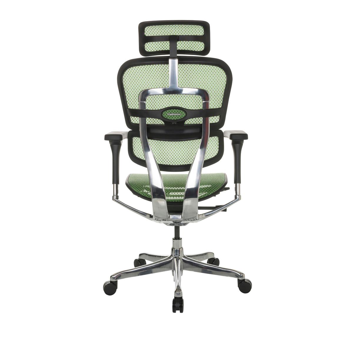 Pisarniški Stol Ergohuman I, Zelena - srebrne barve/zelena, Basics, kovina/umetna masa (69/119-144/65cm) - MID.YOU
