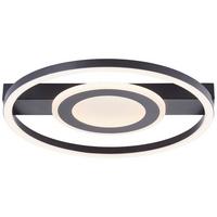 LED-Deckenleuchte Maureen Schwarz max. 22 Watt - Schwarz, Basics, Kunststoff/Metall (5/37/37cm) - Brilliant