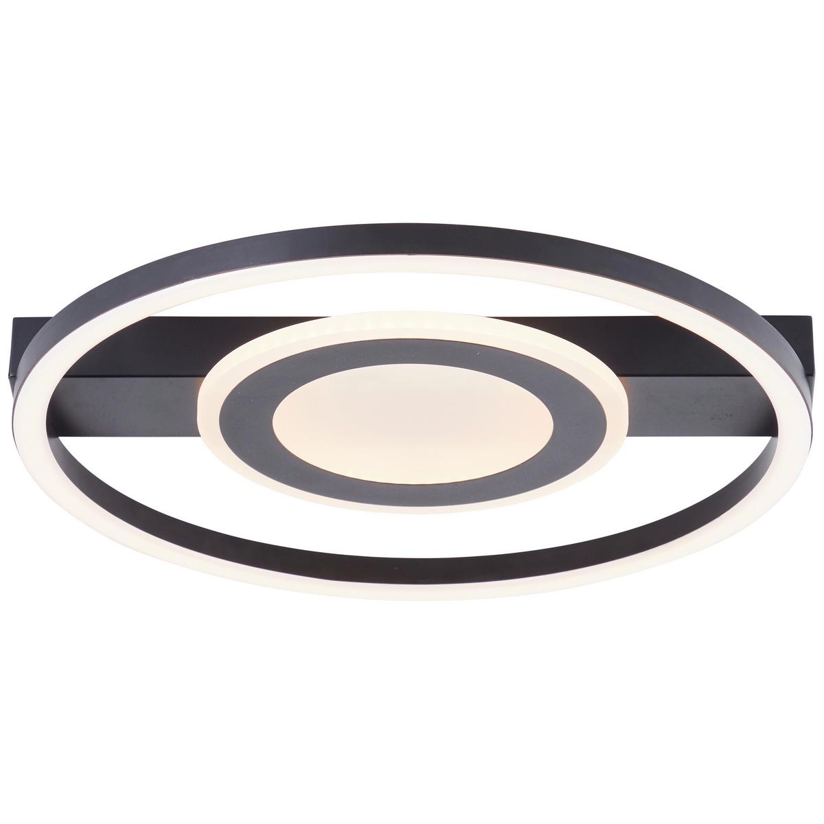 LED-Deckenleuchte Maureen Schwarz max. 22 Watt - Schwarz, Basics, Kunststoff/Metall (5/37/37cm) - Brilliant