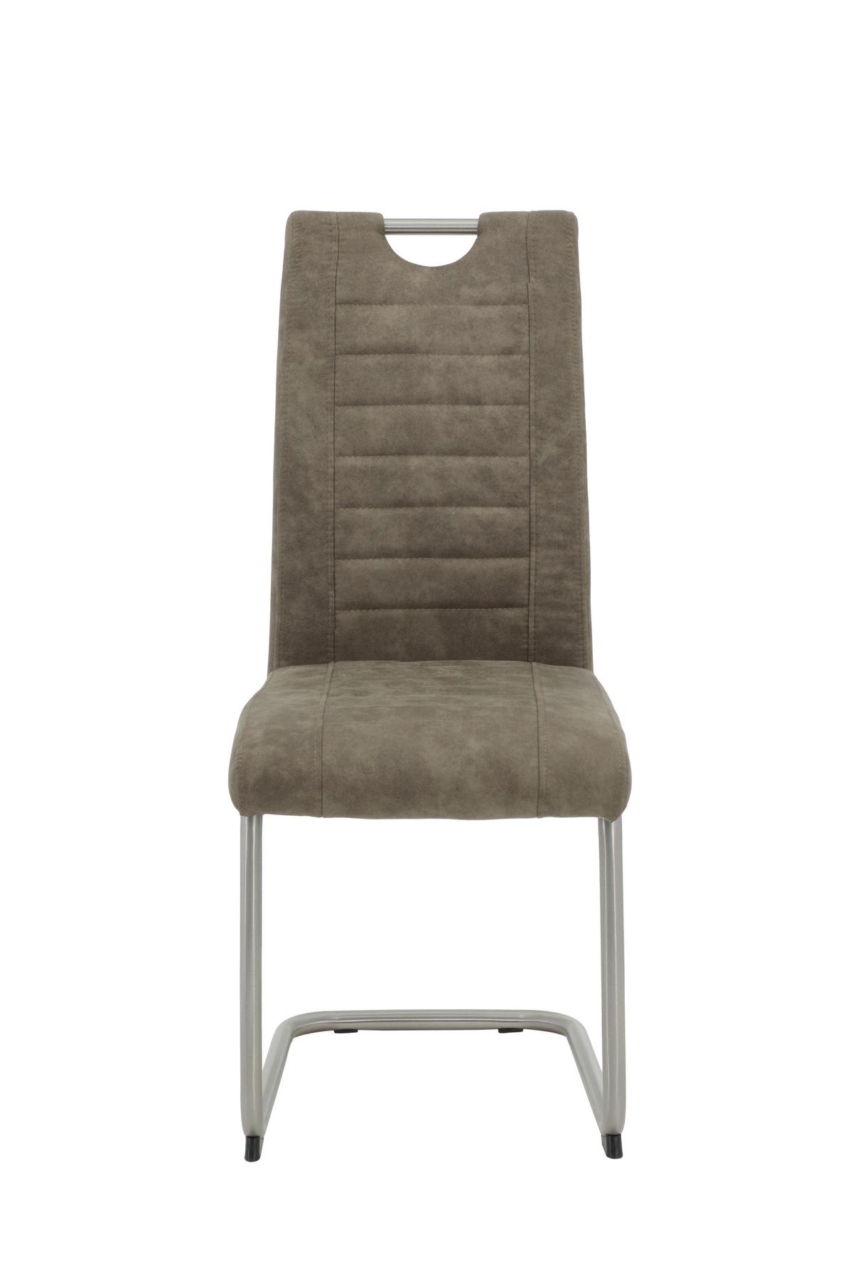 TISCHGRUPPE ULLA G - Schlammfarben/Eichefarben, MODERN, Holzwerkstoff/Textil (140-220/76/90cm) - MID.YOU