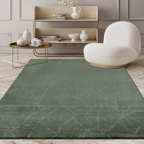 Webteppich Stilo Grün ca. 140x200cm - Grün, KONVENTIONELL, Textil (140/200cm)