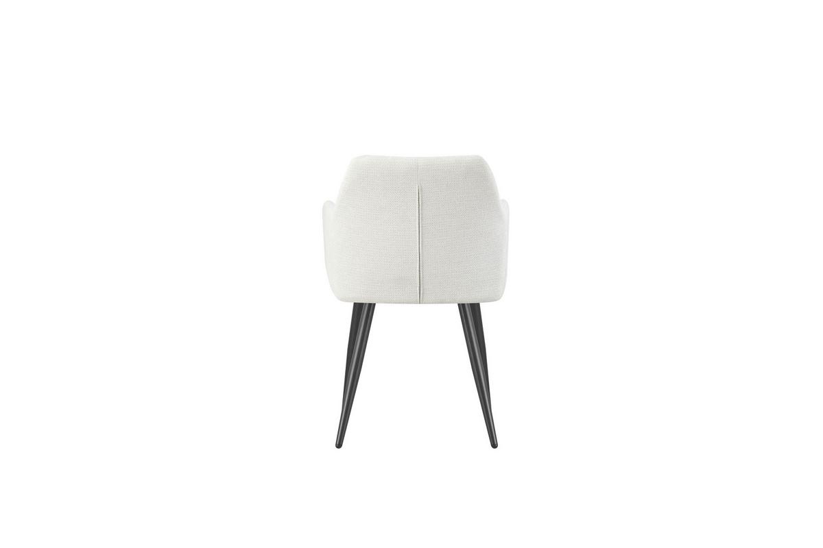 Set Stolov Bella, Krem Barva, 2 Kos - črna/krem barve, Moderno, kovina/tekstil (55/82/62cm) - MID.YOU