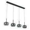 LED-HÄNGLAMPA KALTI - vit/svart, Modern, metall/glas (110/18/120cm) - Mömax