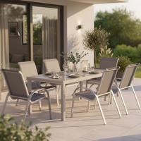 Vrtna Garnitura Amalfi, 7-Delno, Rjava - srebrne barve/rjava, Konvencionalno, kovina/steklo - Gardenson