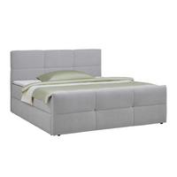 Postelja Boxspring Amalfi, 180x200 - črna/svetlo siva, Konvencionalno, umetna masa/tekstil (180/200cm) - Mömax