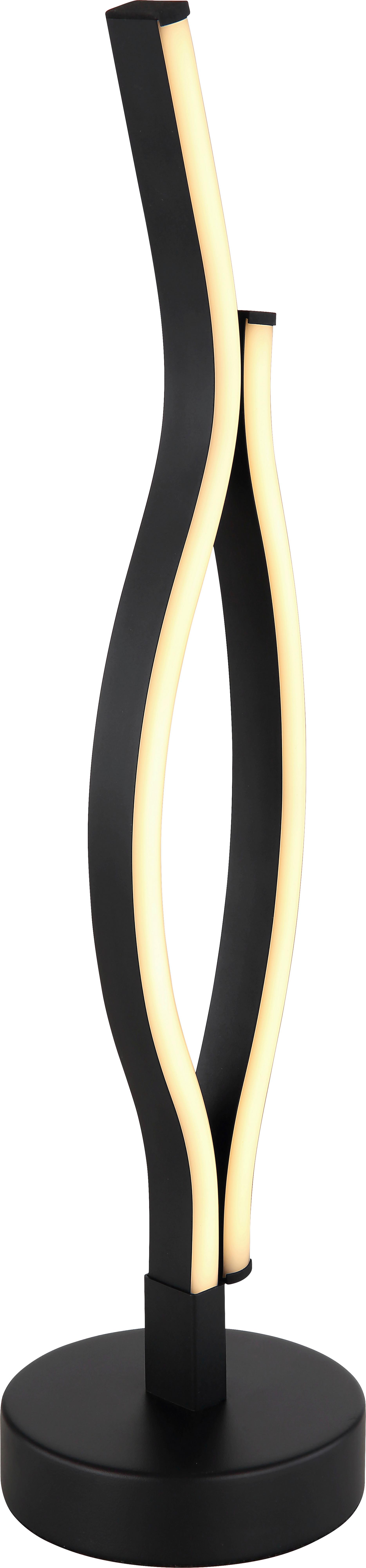 LED-Tischleuchte Relo in Opal/Schwarz max. 12 Watt - Opal/Schwarz, Modern, Kunststoff/Metall (12/47cm) - Mömax