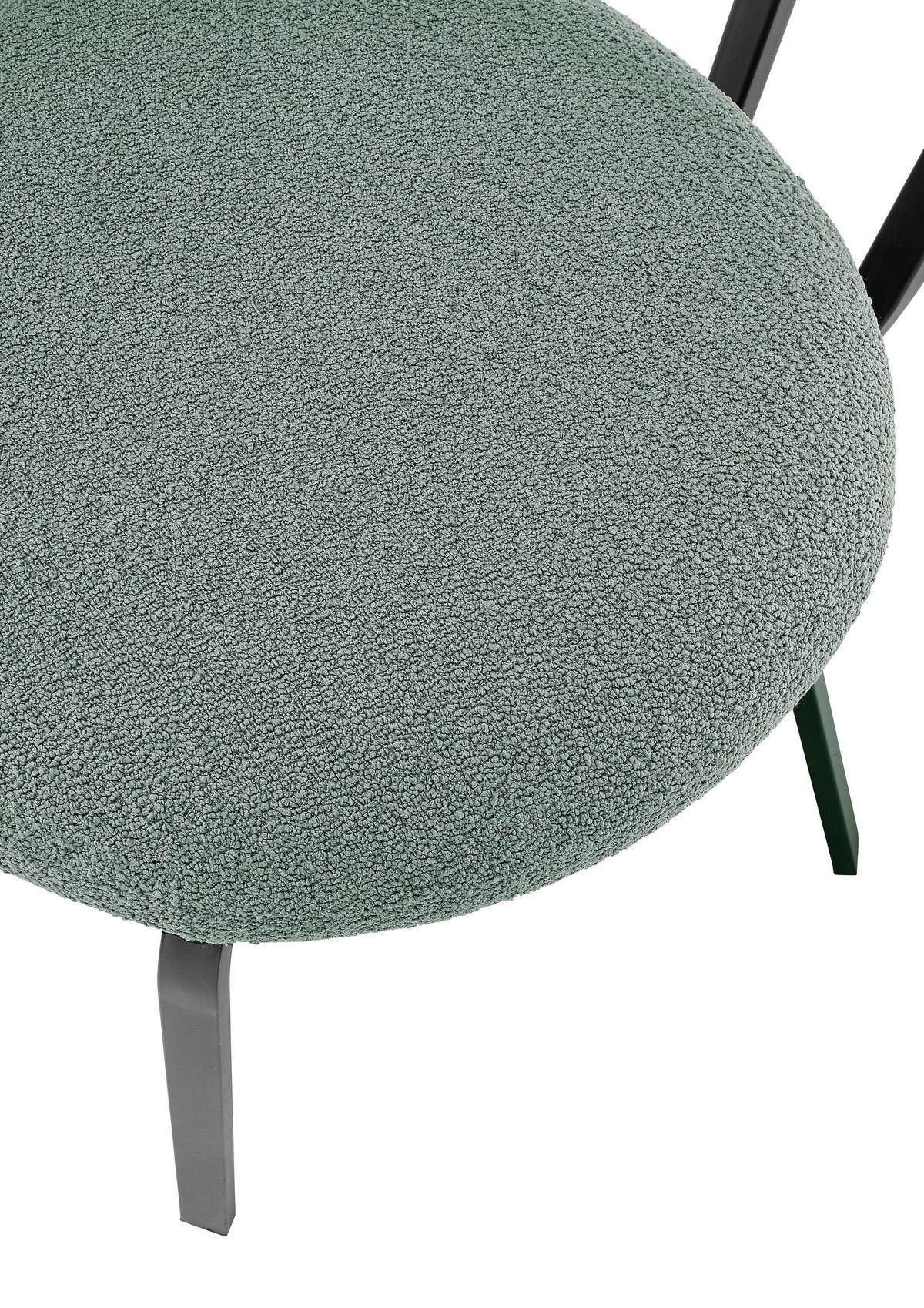 Stuhl in Petrol - Petrol/Schwarz, Modern, Textil/Metall (51/84/66cm) - Mömax