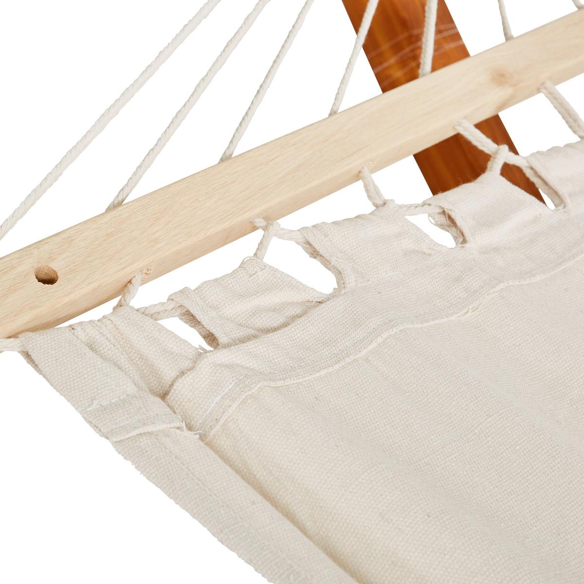 HAMAK CIARA - beżowy/brązowy, Lifestyle, drewno/tkanina (320/120/120cm) - Ambia Garden