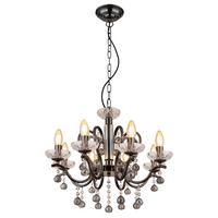 Lestenec Camila - črni krom/prozorno, Konvencionalno, kovina/steklo (52/125cm) - Globo