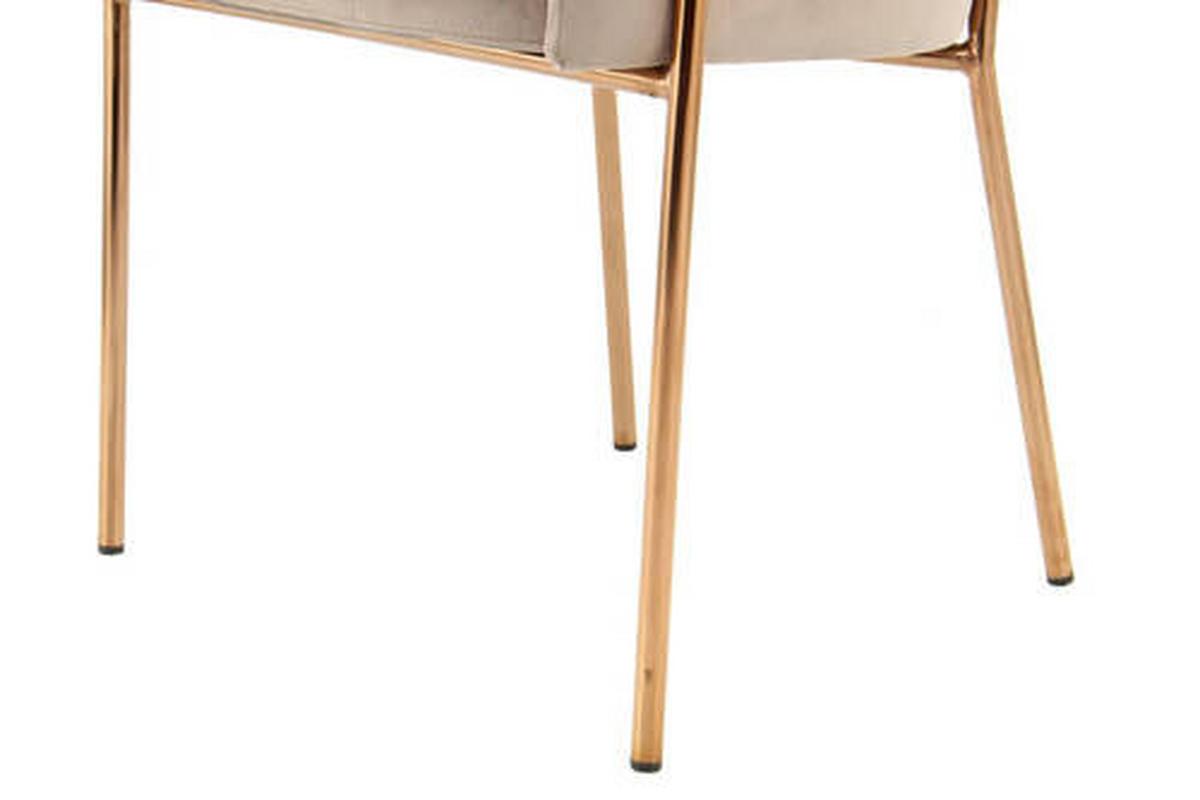 Karosszék Vnzpv-Tau - aranyszínű/taupe, Modern, műanyag/textil (58/79/57cm) - Kayoom