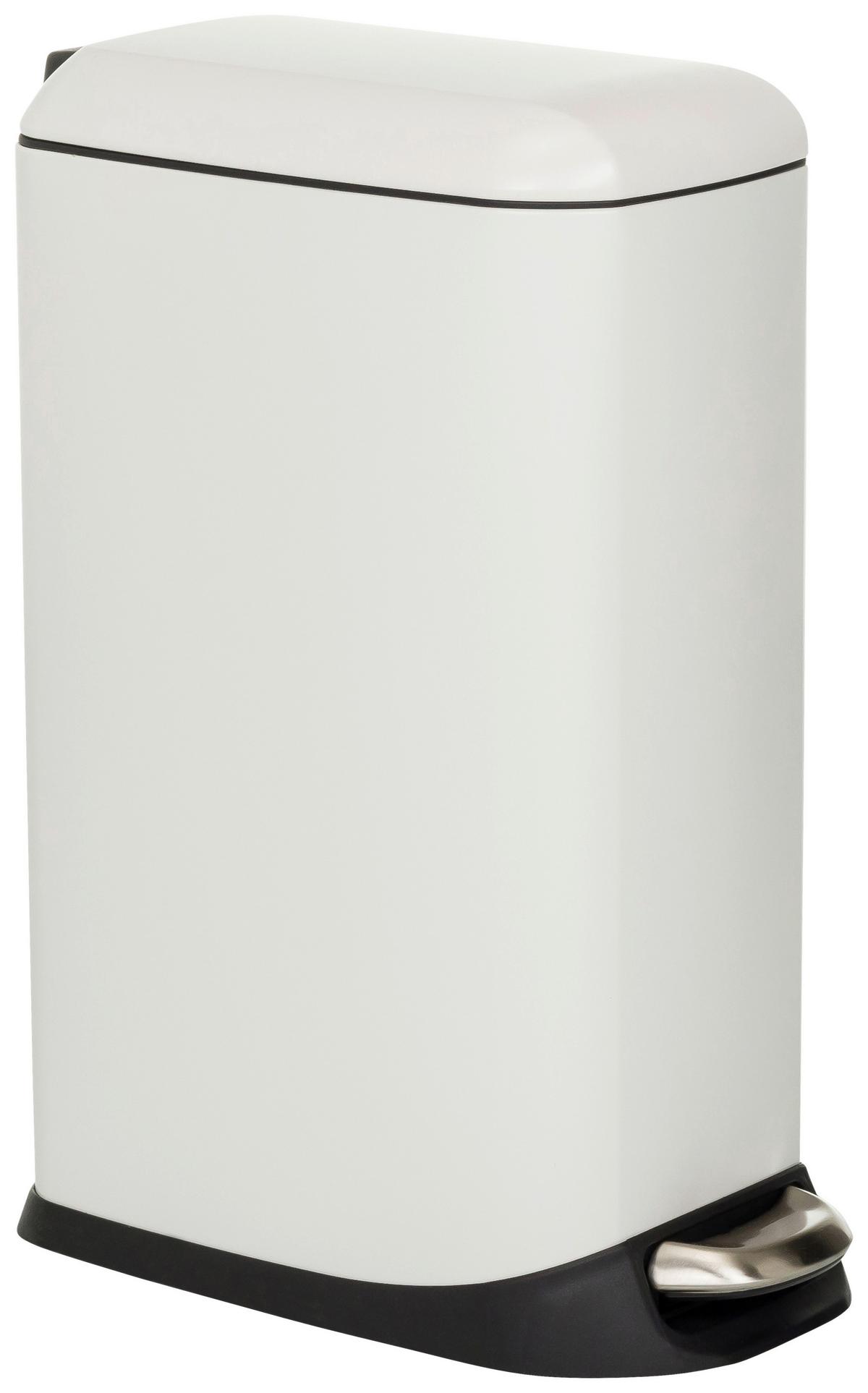 Koš Za Smeti Clean Slim, Bela - črna/bela, Moderno (34/56/22cm) - MID.YOU