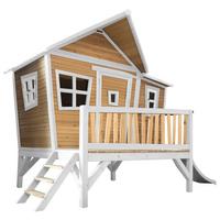 Speilhaus "Emma", Braun, Weiß - Weiß/Braun, KONVENTIONELL, Holz/Kunststoff (123/12,8/152cm) - Ambia Garden