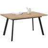 Ausziehtisch in Schwarz/Eiche Artisan - Eichefarben/Schwarz, Modern, Holzwerkstoff/Metall (140-190/90/75cm) - Mömax