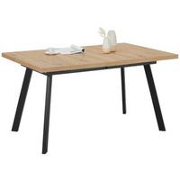 Ausziehtisch Dinner Eiche Artisan ca. 140-190x90x75cm - Eichefarben/Schwarz, MODERN, Holzwerkstoff/Metall (140-190/90/75cm) - Mömax