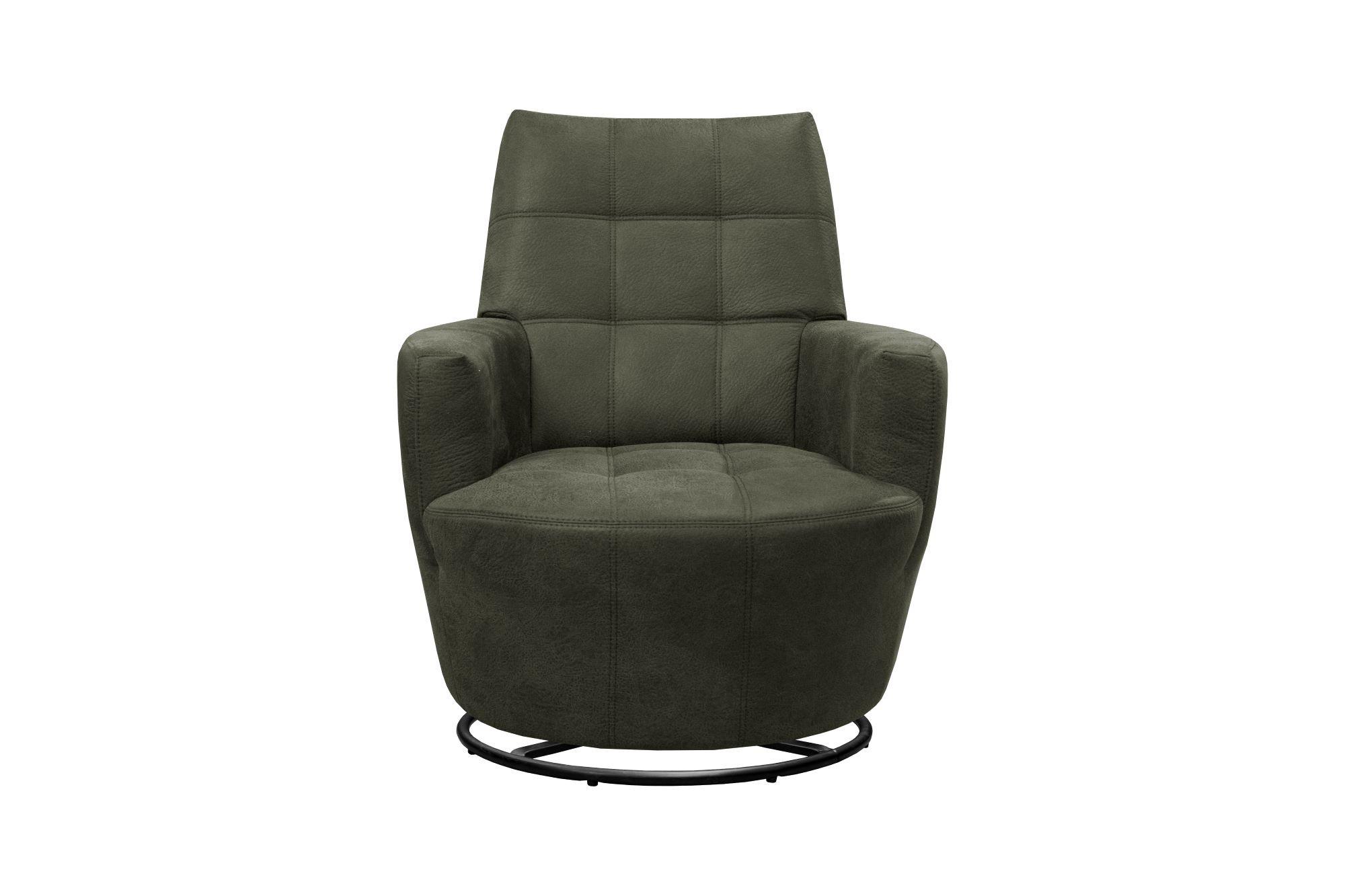 Fotelja Rimini - zelena/crna, Moderno, drvni materijal/drvo (80/93/91cm) - Premium Living