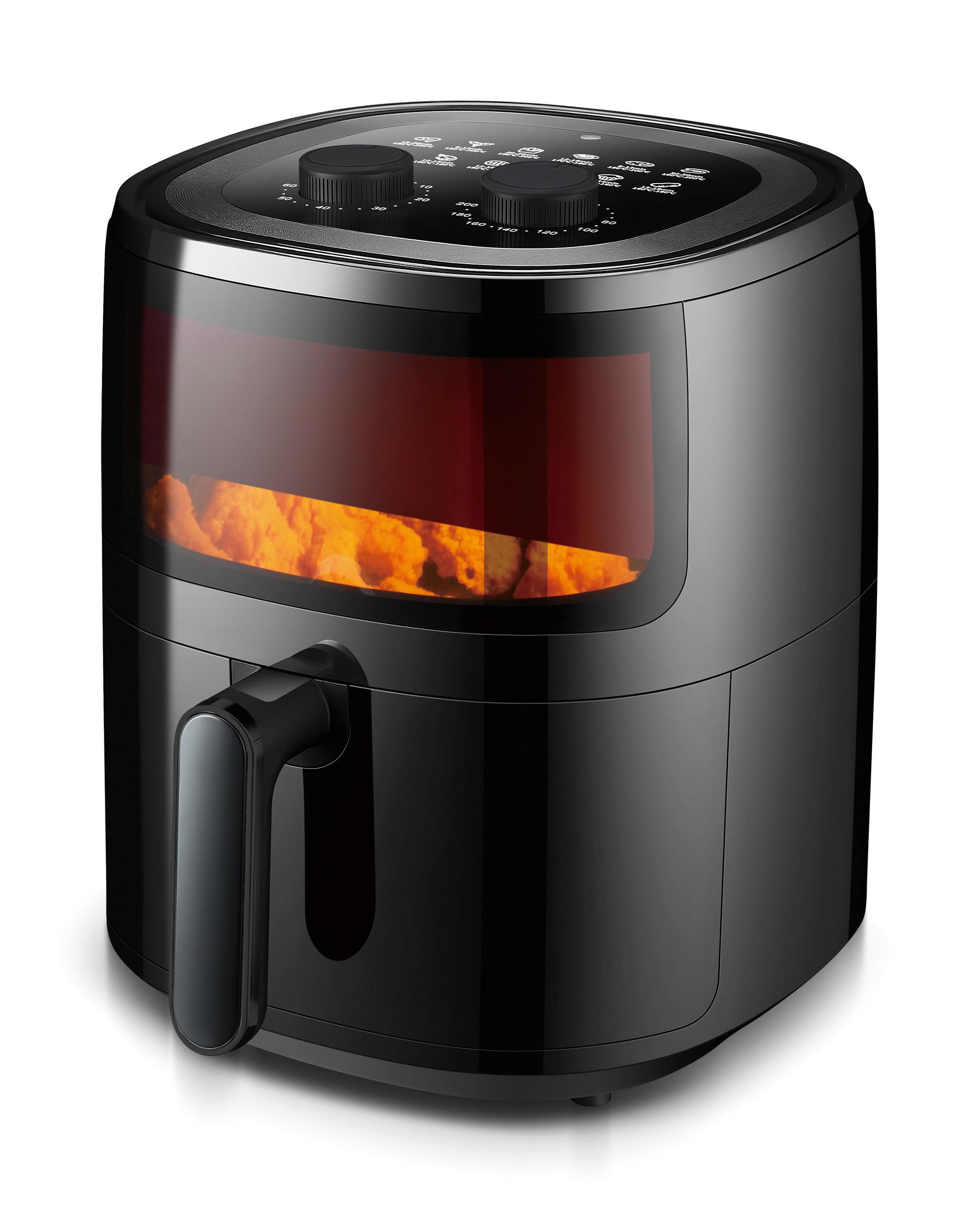 Heißluftfritteuse Dominik in Schwarz max. 1500 Watt - Schwarz, Kunststoff (27/33/36cm) - Insido