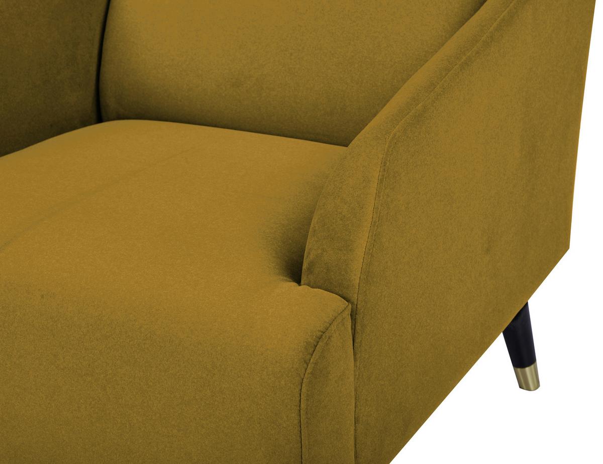 Fotelja Tiffany - žuta/crna, Moderno, tekstil/drvo (71/102/95cm) - Mömax